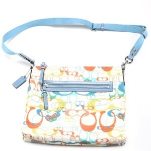 Coach Optic Signature Butterfly Nylon Crossbody Bag A1176-F17427 Multi